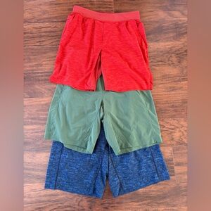 Lot of 3 pairs of Lululemon Athletic shorts Sz L